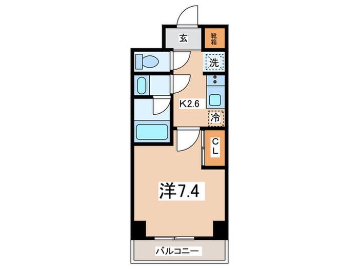 LOCS KIKUNA(1K/3階)の間取り写真