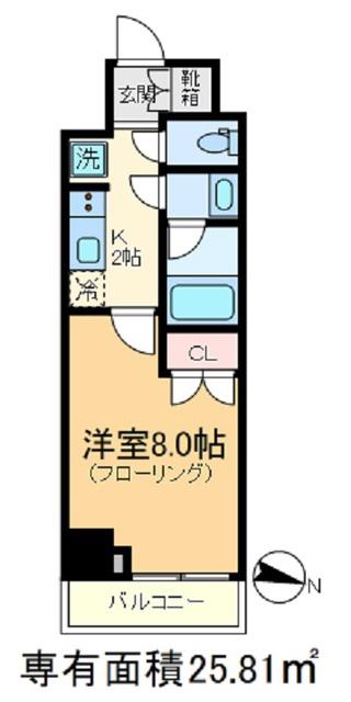 ステージファースト東十条(1K/5階)の間取り写真