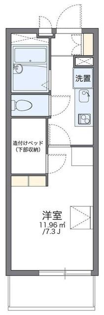 レオパレスFLATELIER(1K/3階)の間取り写真