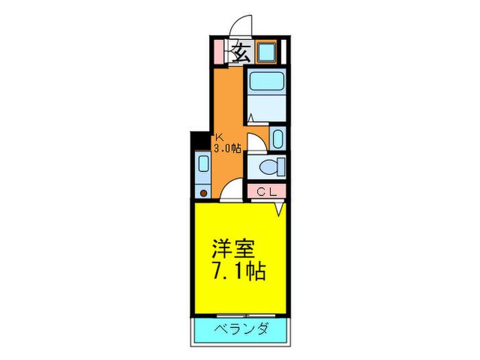MPLAZA香里五番館(1K/7階)の間取り写真