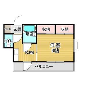 第8プロビナンス村橋(1K/2階)の間取り写真
