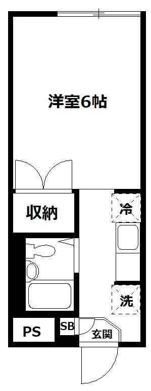 スターハイム(1K/1階)の間取り写真