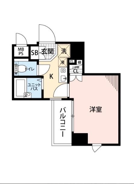 マイナビステイミライエ日本橋箱崎(1K/5階)の間取り写真