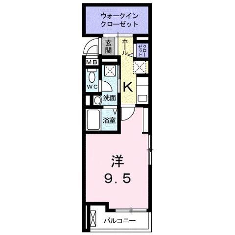 セルフィール(1K/2階)の間取り写真