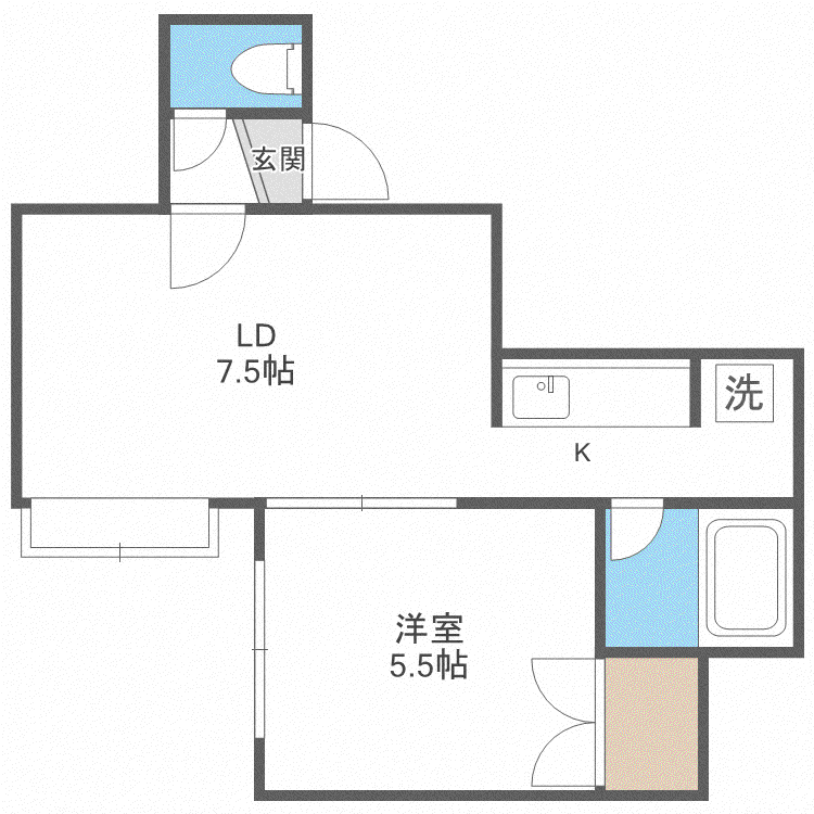 クリスタル参番館(1LDK/3階)の間取り写真