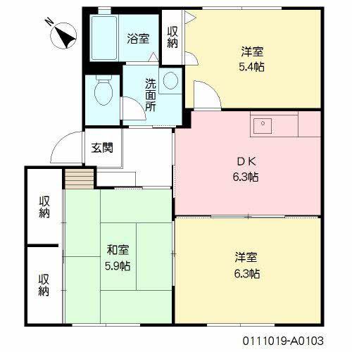 SHA MAISON K (3DK/1階)の間取り写真