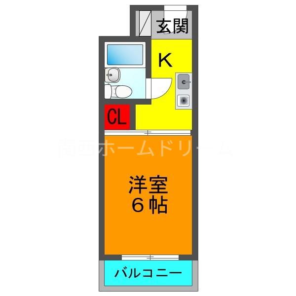 門真プラザ(1K/3階)の間取り写真
