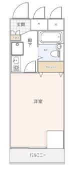 リベール国分寺(1K/1階)の間取り写真