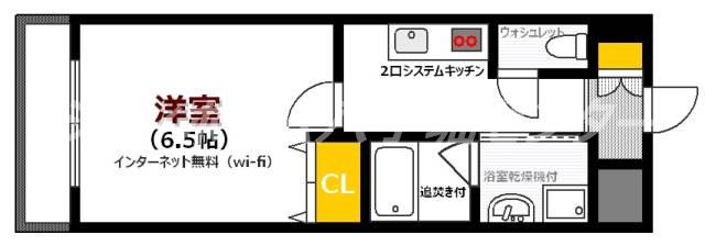レコルト住吉(1K/1階)の間取り写真