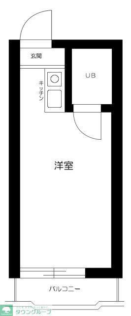 メゾン経堂(ワンルーム/1階)の間取り写真