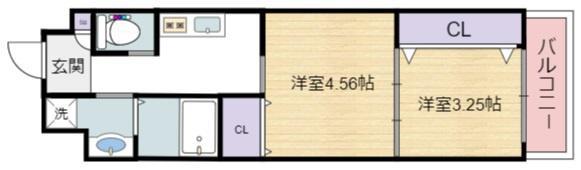 NU岸里駅前(2K/4階)の間取り写真