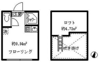 ソフィアキュート(ワンルーム/1階)の間取り写真