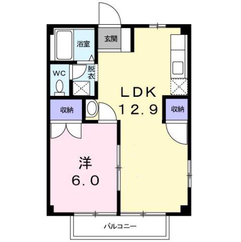 アーバンヒルズ(1LDK/1階)の間取り写真