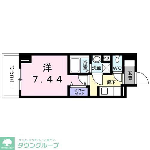 サンテルージュ(1K/2階)の間取り写真