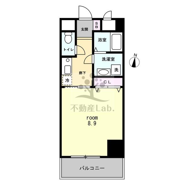 幸田マンション幸町(1K/11階)の間取り写真