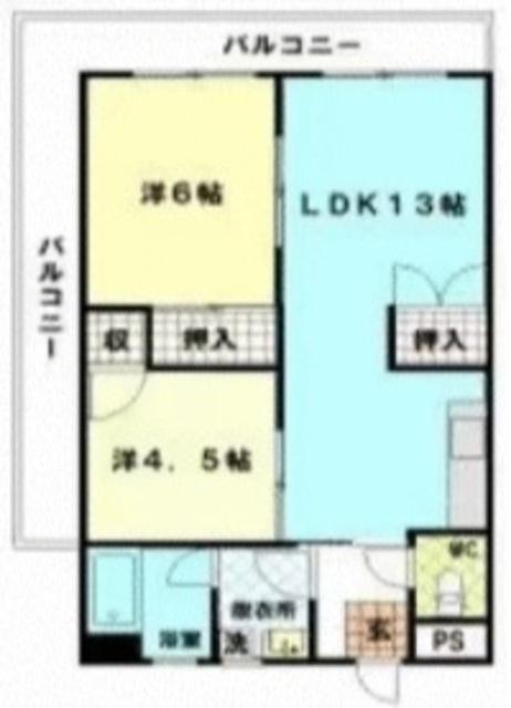新成増ハイツ(2LDK/3階)の間取り写真