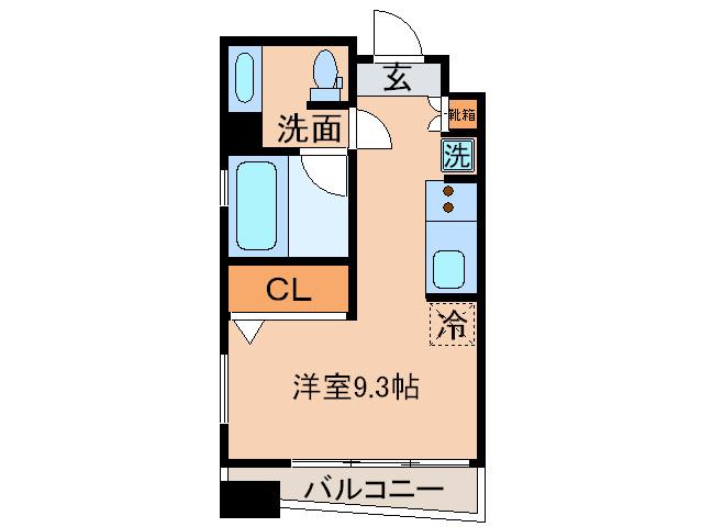 シャトーアンドホテル名駅南II(ワンルーム/7階)の間取り写真