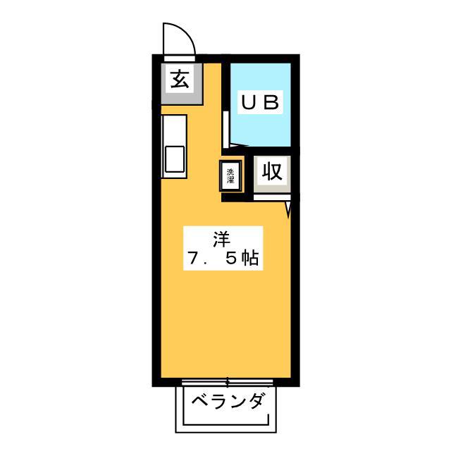プラス ドゥ ジュンヌ(ワンルーム/2階)の間取り写真