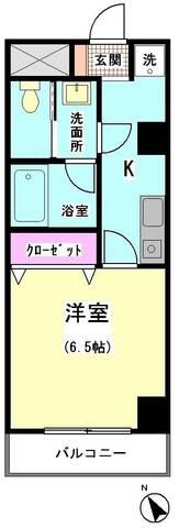 ハイネスエイト(1K/8階)の間取り写真