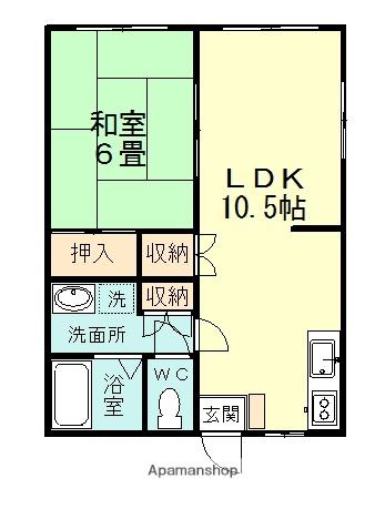 コーポ 柴崎(1LDK/1階)の間取り写真