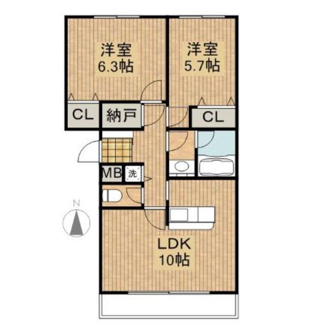 REGENCYCOURT(2SLDK/3階)の間取り写真