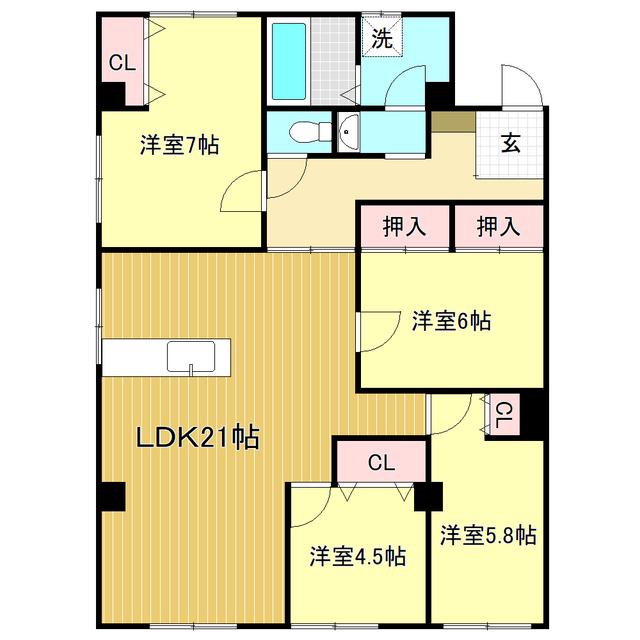 ドルチェ(4LDK/2階)の間取り写真