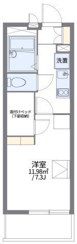 レオパレスネスト中百舌鳥II(1K/2階)の間取り写真
