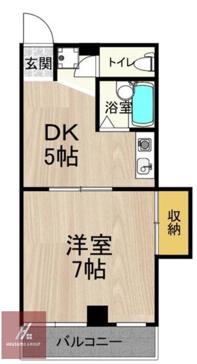 アイワステーションビルVI号館(1DK/6階)の間取り写真