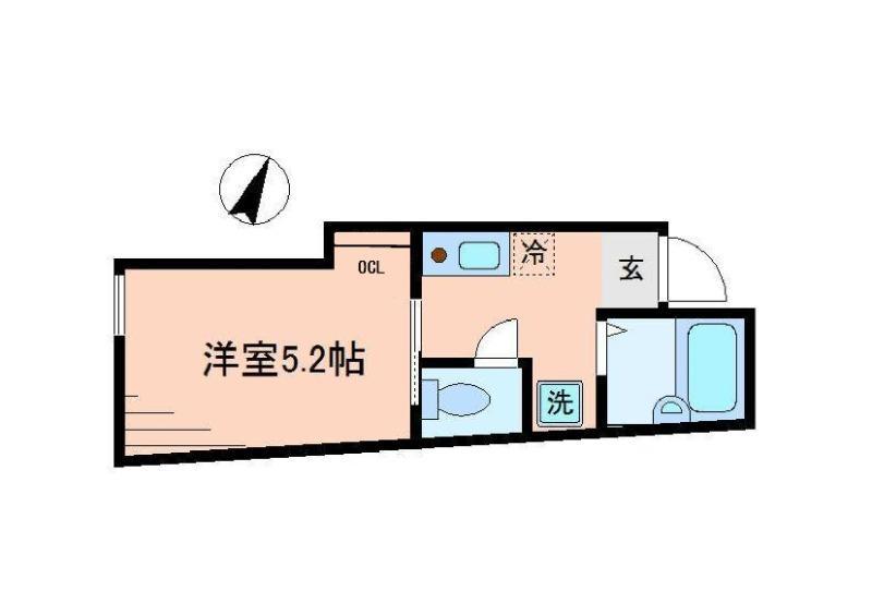 ロイヤルブルーゲート五反野(1K/3階)の間取り写真