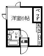 PARK1-7(ワンルーム/1階)の間取り写真