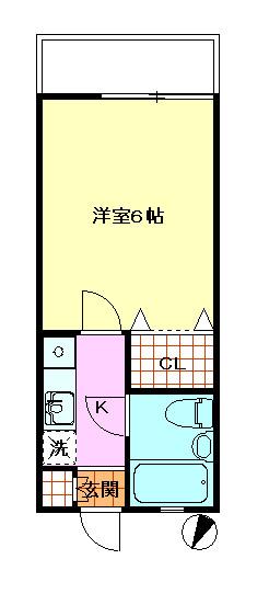 東京メトロ有楽町線 平和台駅(東京) 徒歩2分 2階建 築24年(1K/2階)の間取り写真