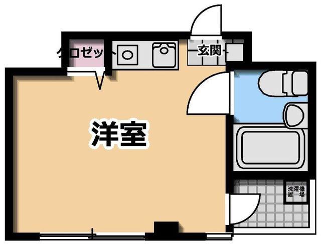 レジデンスサイトー(ワンルーム/3階)の間取り写真