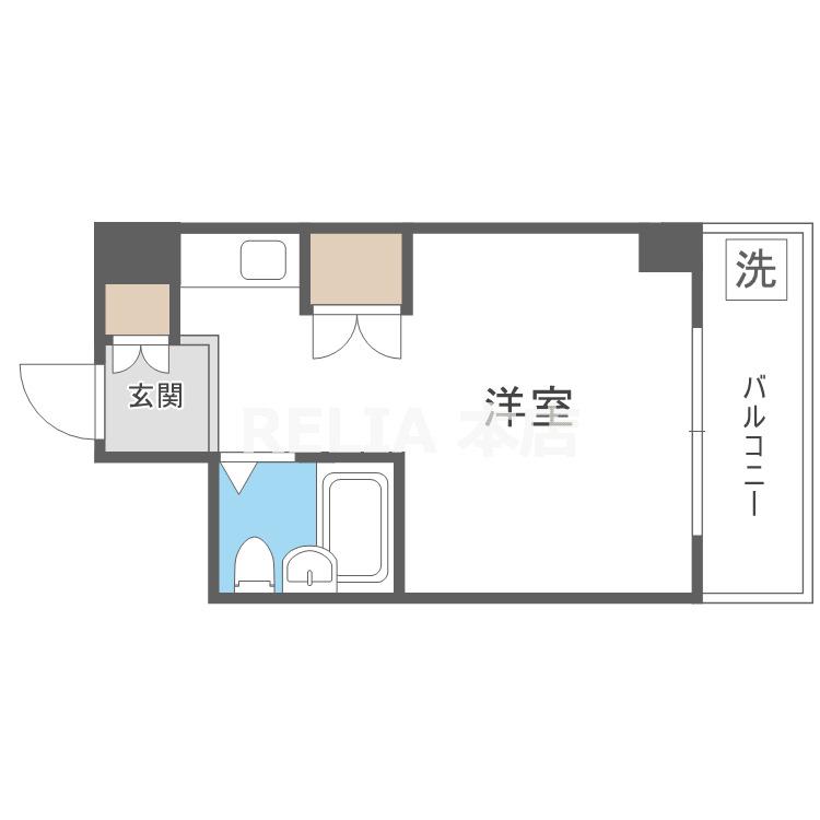 ネオコート天王寺(ワンルーム/3階)の間取り写真