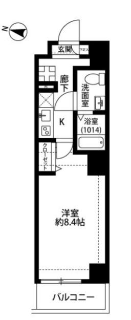 プレール・ドゥーク本所吾妻橋II(1K/5階)の間取り写真