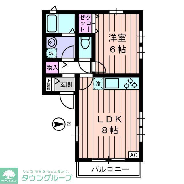 ラークヒル(1LDK/1階)の間取り写真