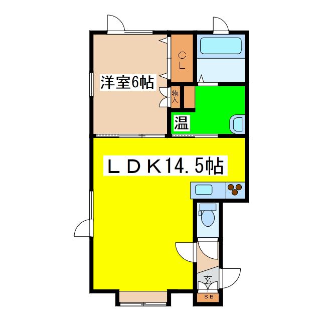 パリ・クリスタル文苑2番館(1LDK/2階)の間取り写真