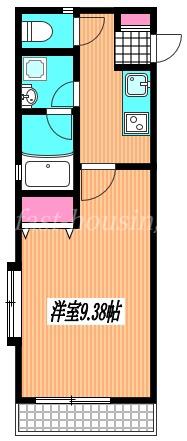 スカイライフ(1K/2階)の間取り写真
