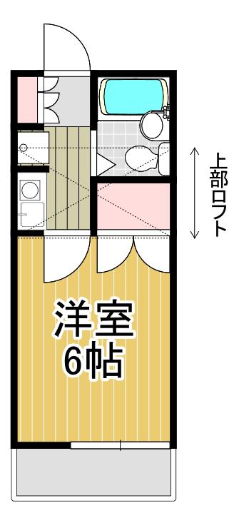 シティープラザ壱番館(1K/2階)の間取り写真