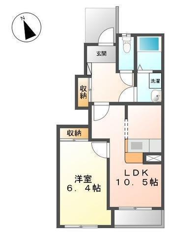 サンフォレスト(1LDK/1階)の間取り写真