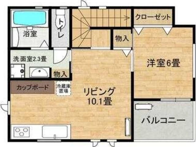 ベルラーゴ(1LDK/2階)の間取り写真