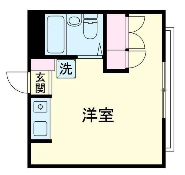 エリア中山(ワンルーム/2階)の間取り写真