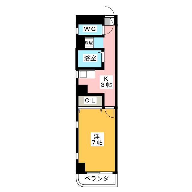 月島末吉ビル(1K/5階)の間取り写真