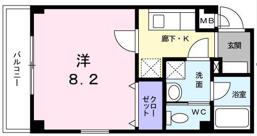 フェリエーラ南砂弐番館(1K/1階)の間取り写真