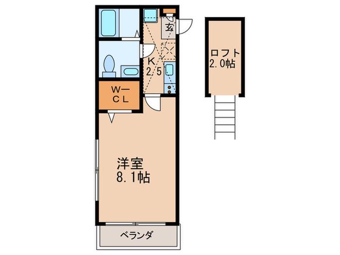 BEST STAGE LYNX みずほ台(1K/3階)の間取り写真