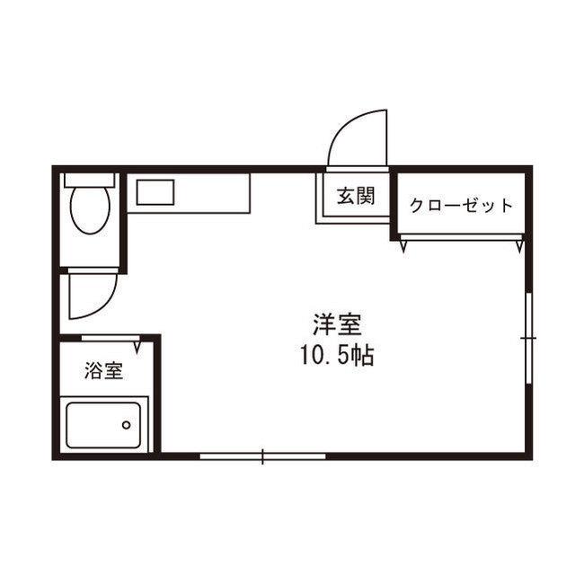 第二富士マンション(ワンルーム/1階)の間取り写真