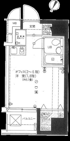 シーズ西横浜(ワンルーム/5階)の間取り写真