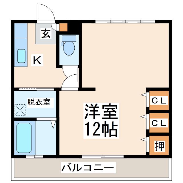 コーポフレンド(1K/1階)の間取り写真