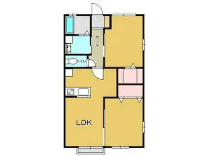 ル・プティ・ポア・イースト(2LDK/1階)の間取り写真