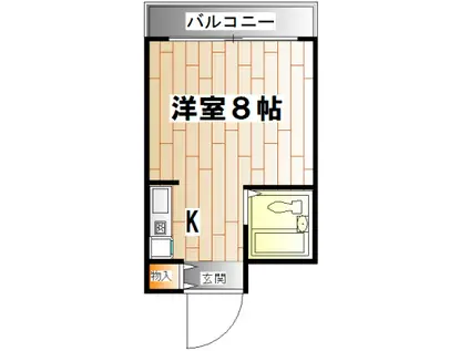 グリーンすまI(1K/3階)の間取り写真