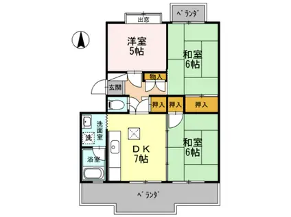 ピュアハイツ(2LDK/3階)の間取り写真